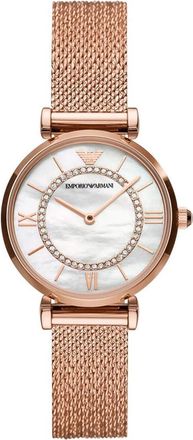Emporio Armani Gianni T-Bar Horloge - Dames - Horloges - Roze - ONE Size - Accessoires