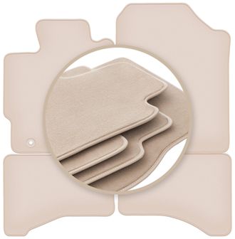 OEM Alfombrillas Beige Premium Para Toyota Yaris Iii H&iacute;brido Hatchback 2013-2017