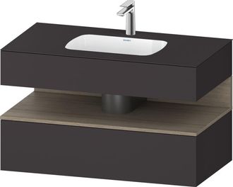 Duravit Qatego Lavabo Encastrado Con Base De Lavabo Consola, - Duravit