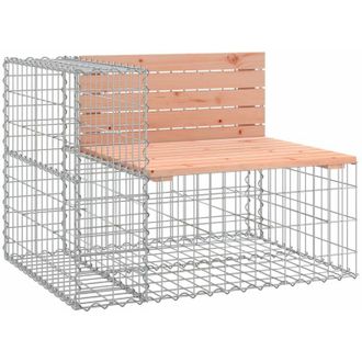 vidaXL Vidaxl - Banco Jard&iacute;n Dise&ntilde;o Gaviones Madera Abeto Douglas 92x71x65,5 Cm