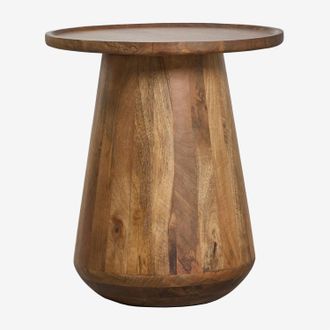 Sklum Mesa Auxiliar Redonda &Oslash;50 Cm En Madera De Mango Naiara Sklum
