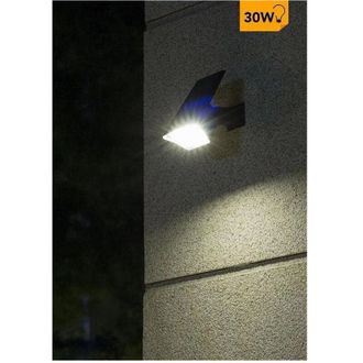 Trade Shop Trade Shop Traesio - Trade Shop - Faretto 7led Picchetto Ricaricabile Con Solare Pannello Solare Crepuscolaro Muro Yh0514