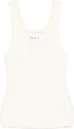 Gotha Top con effetto spazzolato - Bianco