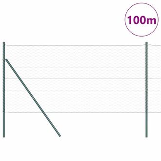 Berkfield Home Hexagon Fence Green 1.2x100 m Steel