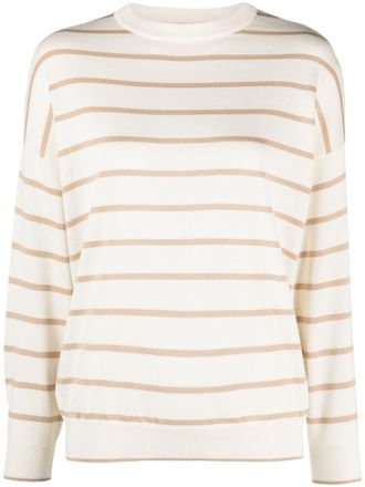 Lorena Antoniazzi striped fine-knit jumper - Neutrals