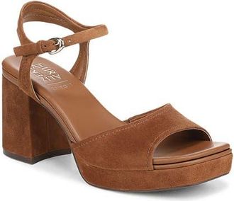 Naturalizer Paige Ankle Strap Platform Sandal in Dark Chestnut at Nordstrom, Size 8.5