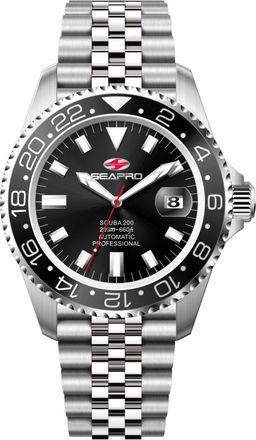 Seapro Mens Grand Meridian Black Dial Watch