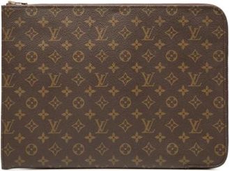 Louis Vuitton Pre-owned Monogram Canvas Clutch - Dames - Vintage Clutch - Bruin - ONE Size - Vintage