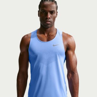Nike Mens Stride Dri-FIT ADV Running Tank Top in Blue | HV5210-494