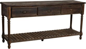 Wanderlust Deco Recibidor-consola de madera envejecido de 184,5x50x86,8