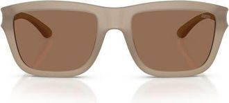 Diesel 55mm Gradient Square Sunglasses in Opal Grey/Dark Brown at Nordstrom