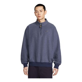 Nike Solo Swoosh Fleece 1/4-Zip Top Midnight Navy IQ3975-410