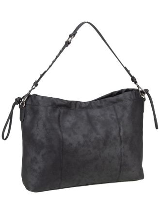 Fredsbruder FREDsBRUDER Rebel At Heart Squeezy Hobo Leather Shoulder Bag Black