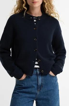 Barbour Woodhouse Cardigan in Navy at Nordstrom, Size 10