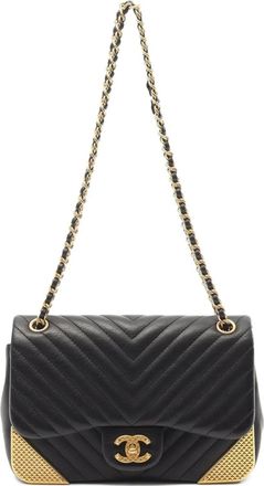 Chanel Borsa a spalla con dettaglio a V 2018-2019 - Nero