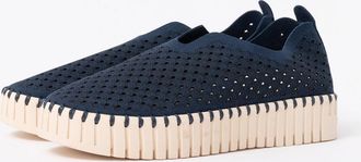 Ilse Jacobsen Womens Ilse Jacobsen Tulip Slip-In Womens Platform Shoes - Dark Indigo 660 - Size: 5