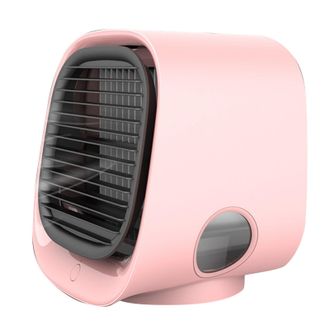 OEM Ventilador Nebulizador Port&aacute;til Mini Recargable Por Usb Para Escritorio, Ventilador De Niebla De Agua Para El Hogar Y La Oficina, Color Rosa