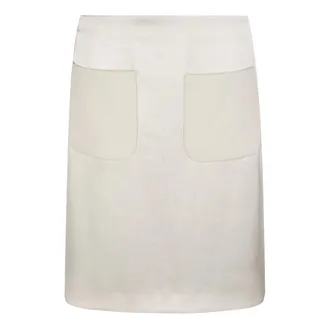 Courr&egrave;ges Gonna a tubino corta in raso con due tasche - - Skirts - Donna - Beige - S