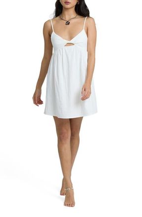 Billabong In a Twist Cotton Minidress in Salt Crystal at Nordstrom, Size X-Large