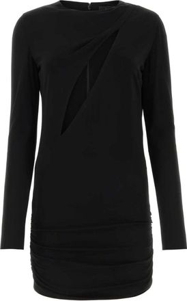 Versace Zwarte Stretch Viscose Mini Jurk - Dames - Korte kleedjes - Zwart - XS - Kleedjes