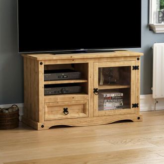 Home Discount Home Discount - Corona Solid Pine tv Unit Entertainment Cabinet Stand Storage Unit