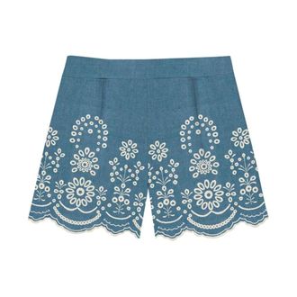 MC2 Saint Barth Short Shorts, female, Blue, Size: L Salopette Shorts