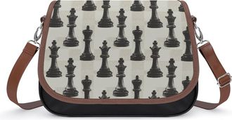 Generic Chess Piece Fashion Womens Crossbody Bags Novelty Handbag Shoulder Bag Purse