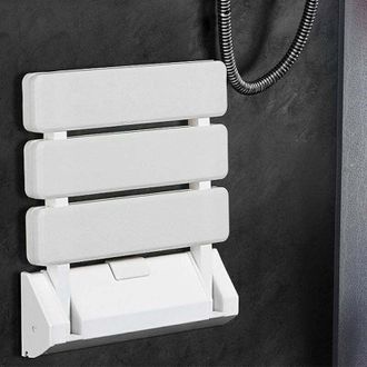 OEM Asiento De Ducha Plegable, De Pared, Con Capacidad De Carga De 130 Kg, Taburete De Ducha Plegable Para Ba&ntilde;o, Blanco -crezuo
