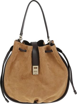 Ferragamo Bucket Bags, female, Brown, Size: ONE SIZE Hug Bucket Bag