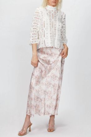 Smythe Scalloped Crochet Top In White