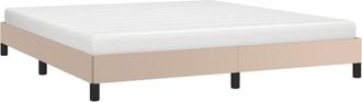 vidaXL Estructura cama sin colchón cuero sintético capuchino 160x200cm Vidaxl