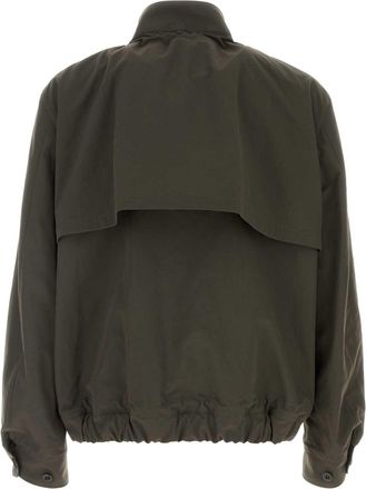 sacai Mens Olive Green Polyester Jacket Khaki Giubbini