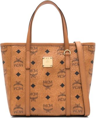MCM Borsa tote con stampa - Marrone