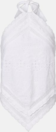 Melissa Odabash Felicity embroidered cotton top