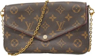 Louis Vuitton Brown Fuchsia Chain/Shoulder Wallet (Pre-Owned)