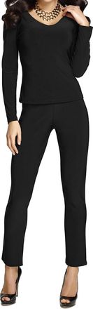 Frank Lyman Design Womens High Rise Pants In Black
