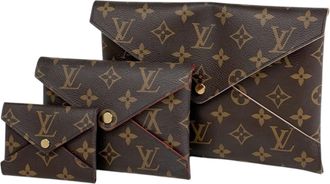 Louis Vuitton Brown Monogram Clutch Bag Pochette Pouch (Pre-Owned)