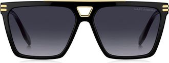 Marc Jacobs 58mm Gradient Square Sunglasses in Black/grey Shaded at Nordstrom