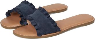 Jack Rogers Rozette Slide Womens Sandals Midnite : 6.5 M, Leather