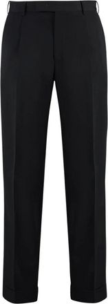 PT01 Pt01 - Geklede Broek met Getailleerde Pasvorm - Heren - Broeken - Zwart - Maat: XL Leer
