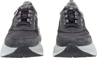 Premiata White Suede Fabric Overlay Chunky Sneakers