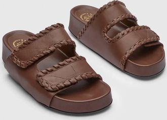 ATP Atelier Womens Furlo Stitch Cannella Vacchetta Sandals In Brown
