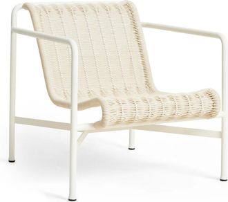 HAY Palissade Cord Lounge Chair Low, cremeweiss