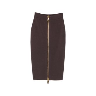 Elisabetta Franchi Dames, Rokken, Bruin, Maat: M