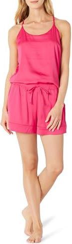 Pyjama Courte Femme En Satin - Haut Manches Courtes Et Short - Coupe Décontractée, Confortable - Ensemble De Nuit Essentiel - 9