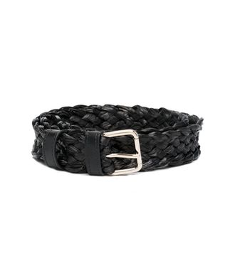 Red Valentino Womens Red V Valentino Woven Belt Black Accessories >