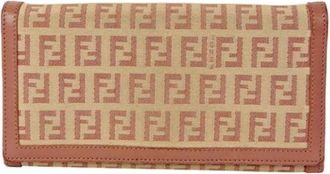 Fendi Pre-owned Wallets, female, Beige, Size: ONE SIZE Pre-owned Juka Long Wallet
