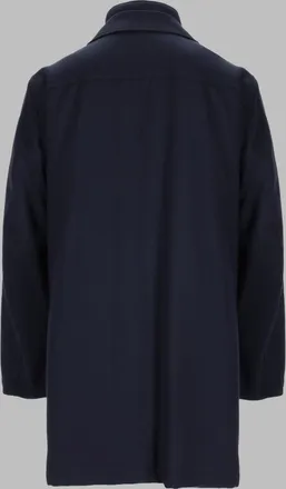 Fay Anti-Crease Virgin Wool Coat - Navy