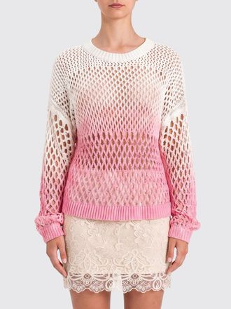 Twin-Set Mesh Cotton Knit Top