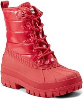 Hunter Stanly Insulated Waterproof Duck Boot in Flashy Red at Nordstrom Rack, Size 11